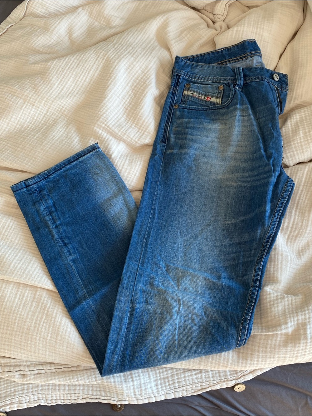 Diesel x Adidas Straight Leg Blue Denim Jeans